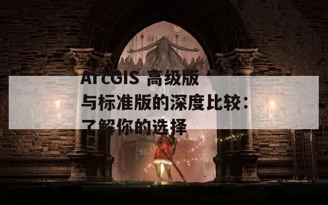 ArcGIS 高级版与标准版的深度比较：了解你的选择