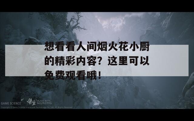 想看看人间烟火花小厨的精彩内容？这里可以免费观看哦！