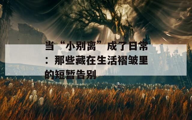 当“小别离”成了日常：那些藏在生活褶皱里的短暂告别