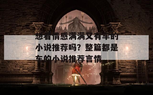 想看情感满满又有车的小说推荐吗？整篇都是车的小说推荐言情