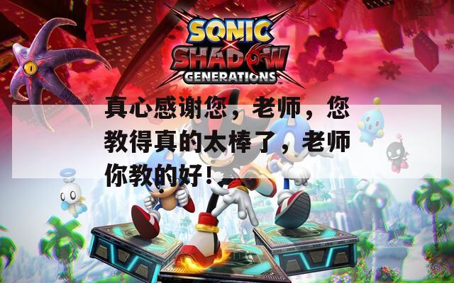 真心感谢您，老师，您教得真的太棒了，老师你教的好！