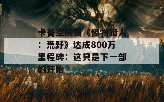卡普空庆贺《怪物猎人：荒野》达成800万里程碑：这只是下一部的开始