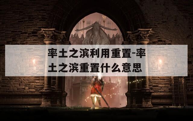 率土之滨利用重置-率土之滨重置什么意思