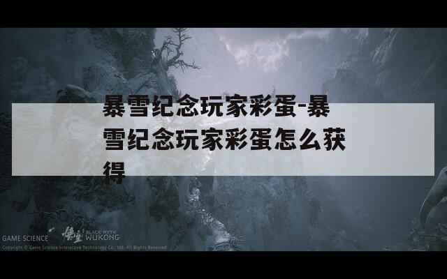 暴雪纪念玩家彩蛋-暴雪纪念玩家彩蛋怎么获得