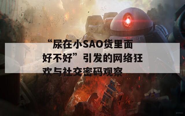 “尿在小SAO货里面好不好”引发的网络狂欢与社交密码观察