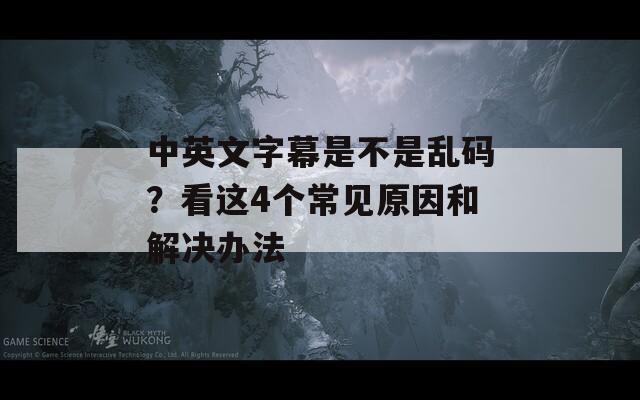 中英文字幕是不是乱码？看这4个常见原因和解决办法