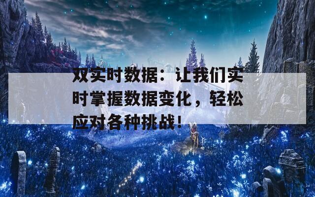 双实时数据：让我们实时掌握数据变化，轻松应对各种挑战！