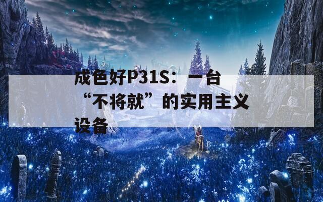 成色好P31S：一台“不将就”的实用主义设备