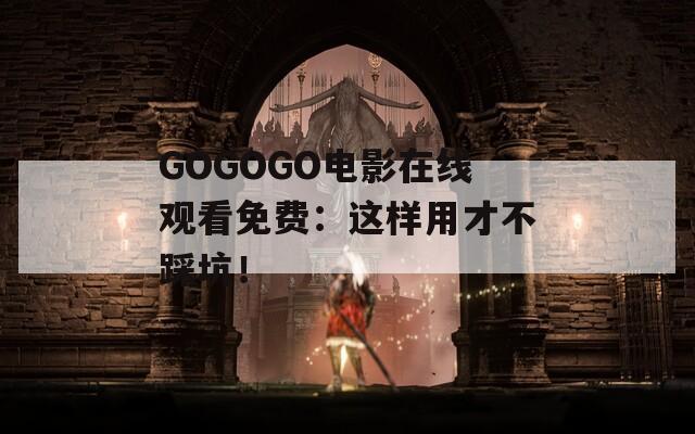 GOGOGO电影在线观看免费：这样用才不踩坑！