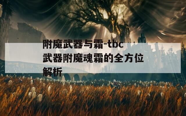 附魔武器与霜-tbc武器附魔魂霜的全方位解析