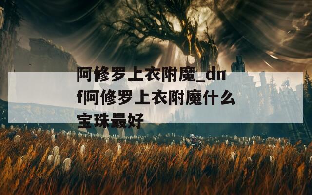 阿修罗上衣附魔_dnf阿修罗上衣附魔什么宝珠最好
