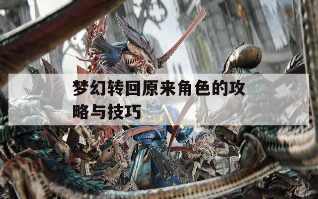 梦幻转回原来角色的攻略与技巧